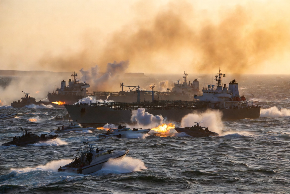 Gunboats in Strait of Hormuz